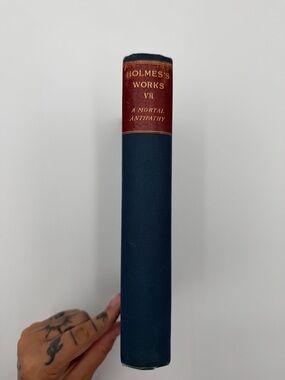 Holmes's Works VII Hardcover Antique Book - Navy and Burgundy 1892